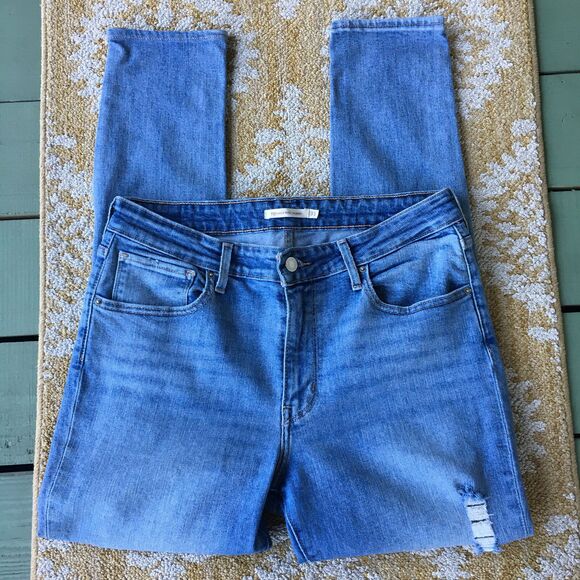 Levi’s 721 High Rise Skinny Jeans Womens 31x30 Distressed Stretch Casual School - Picture 8 of 11